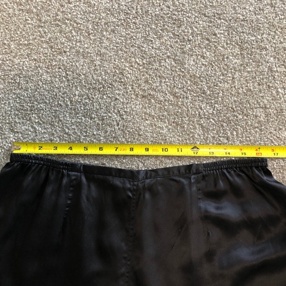 SOLD Citron Santa Monica Silk Elegant Wide Leg Pants XL Black - Picture 6 of 9